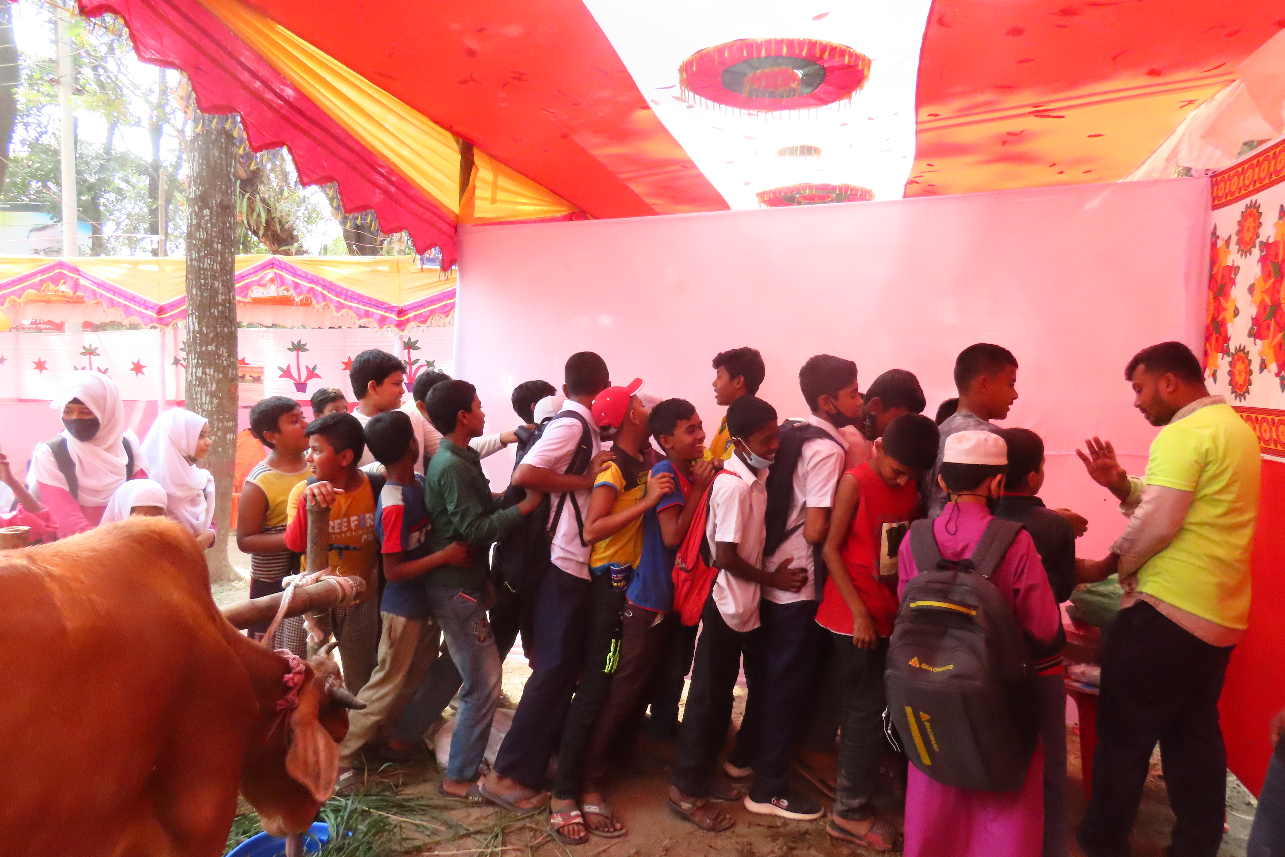 বিনামূল্যে দুধ খাওয়ানো কার্যক্রম