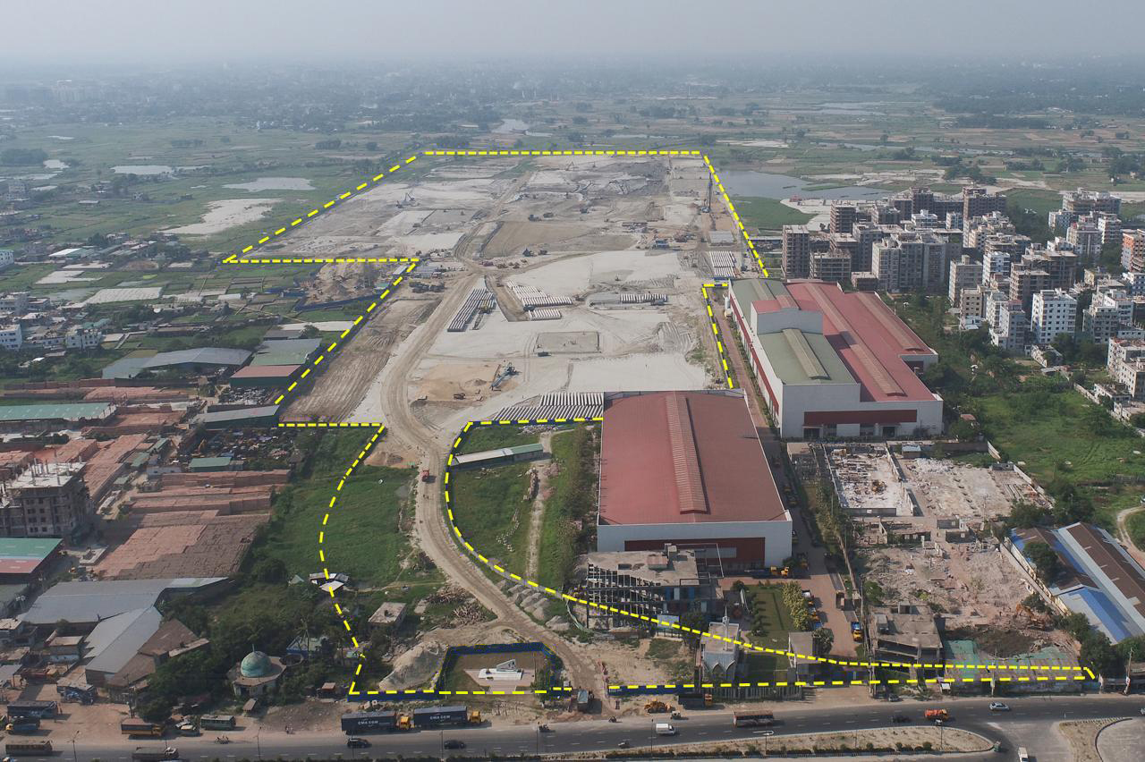 পাখির চোখে MRT Line-5 Northern Route এর ডিপোর ভূমি উন্নয়ন কার্যক্রম