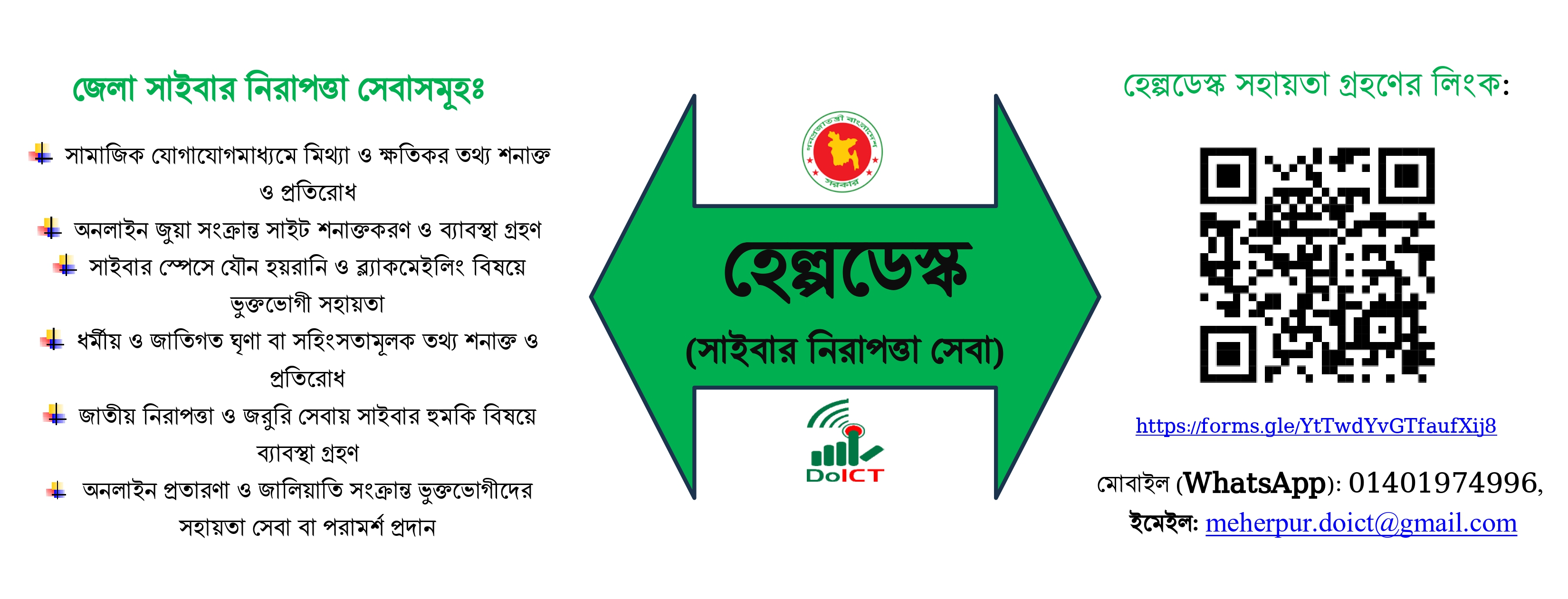 জেলা সাইবার নিরাপত্তা সেবাসমূহ