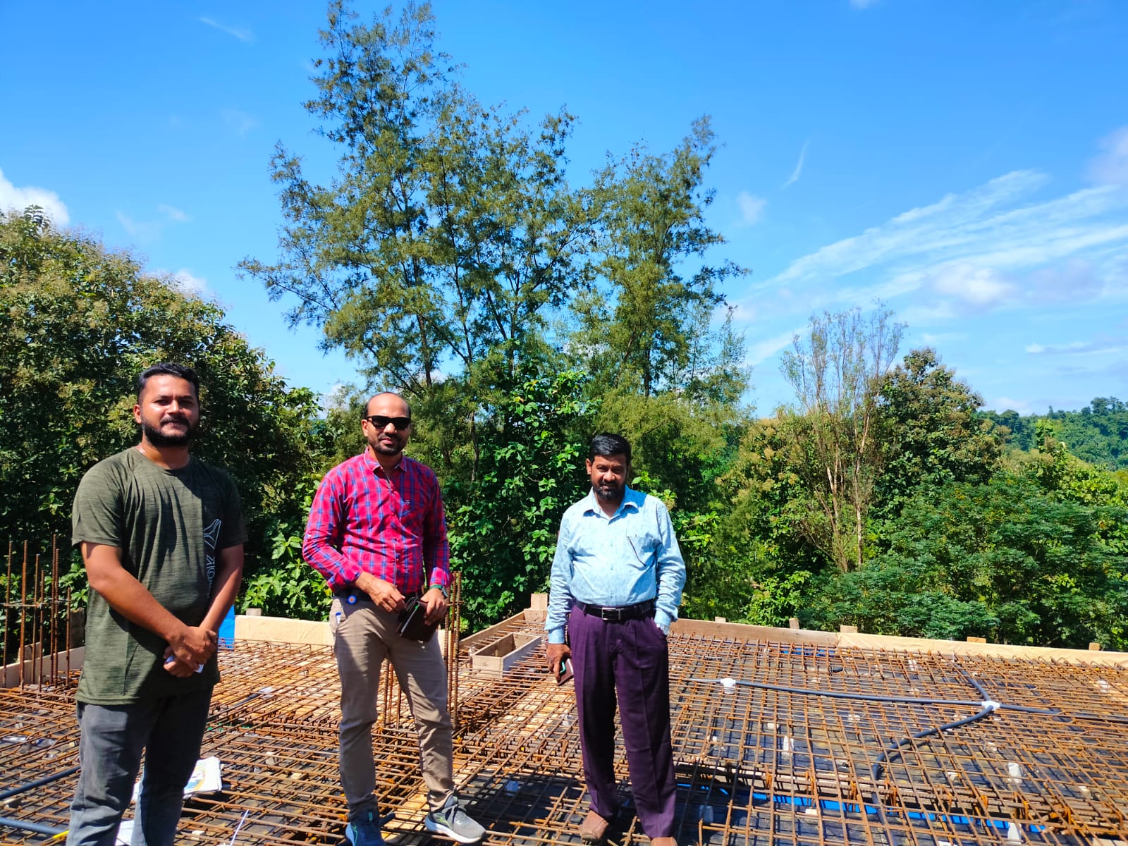 রুমা উপজেলায় নির্মাণাধীন আইসিটি ভবন পরিদর্শন ।