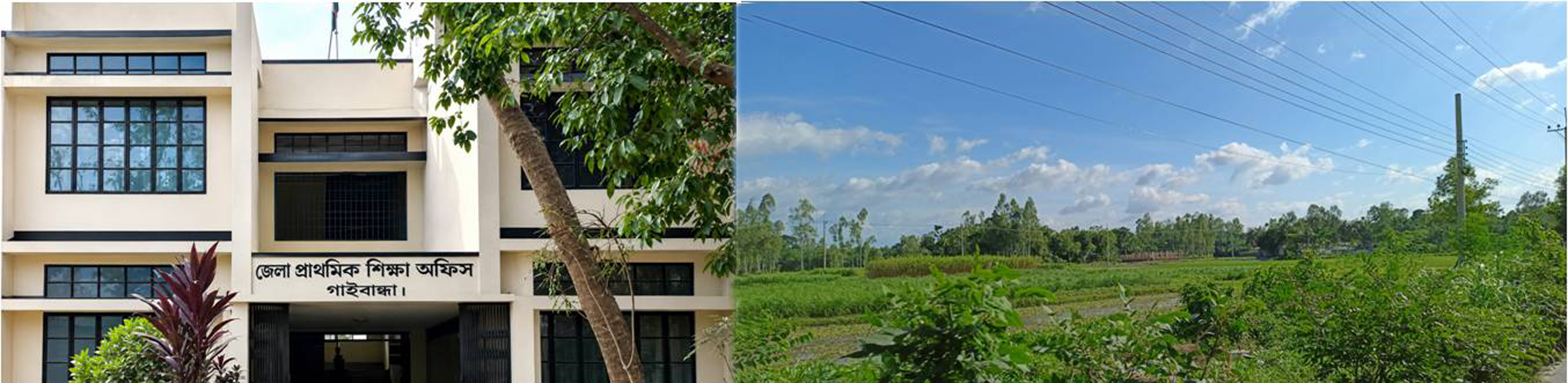 জেলা প্রাথমিক শিক্ষা অফিস ও গাইবান্ধার প্রাকৃতিক দৃশ‌্য