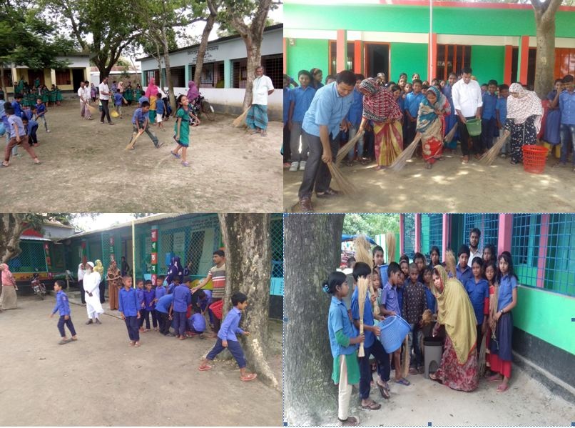 পরিষ্কার পরিচ্ছন্নতা অভিযান ক্ষেতলাল উপজেলার সরকারী প্রাথমিক বিদ্যালয় সমুহ