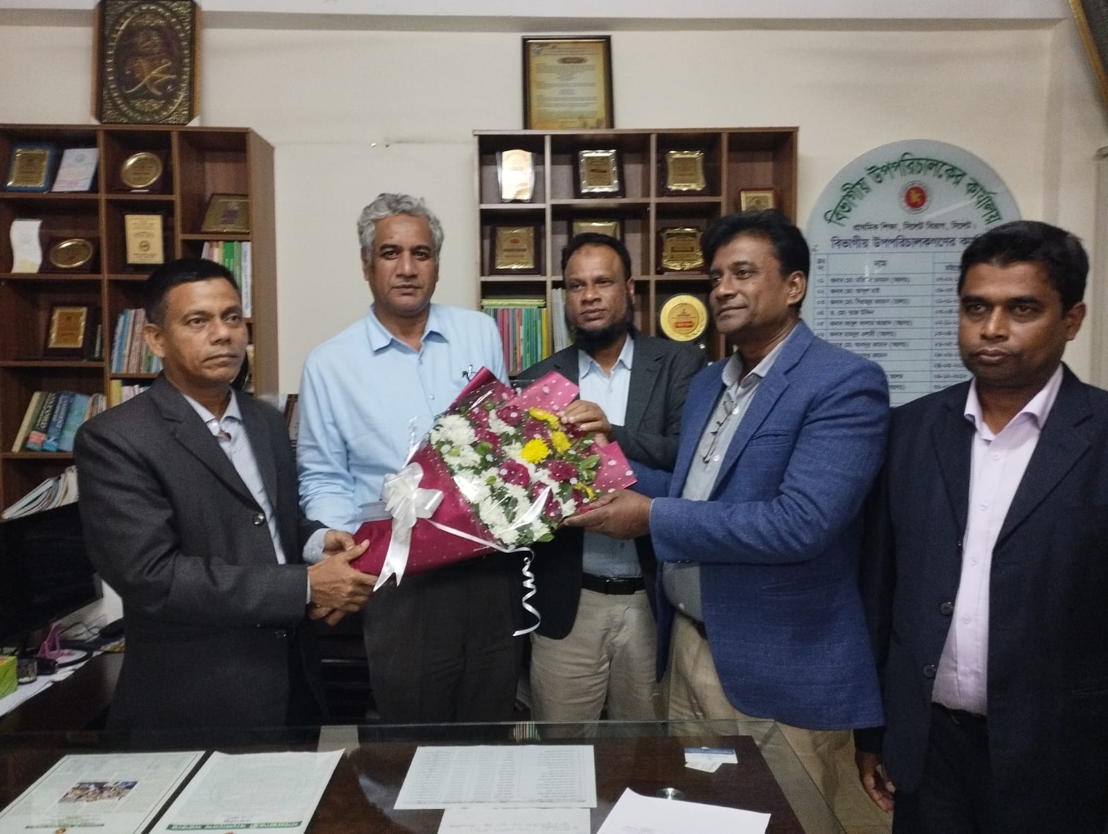 জনাব মোঃ নূরুল ইসলাম, বিভাগীয় উপপরিচালক হিসাবে যোগদানের ছবি।