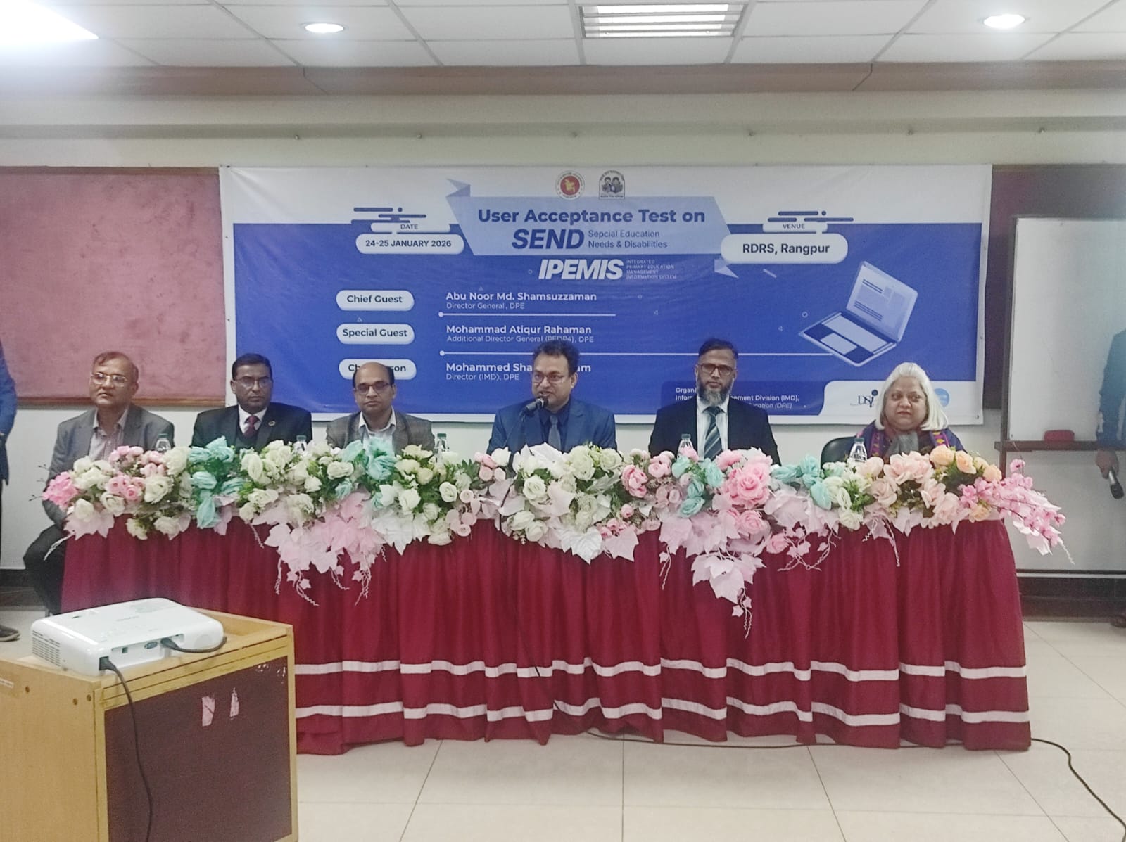 User Acceptance Test for SEND module of IPEMIS Programme, RDRS, Rangpur