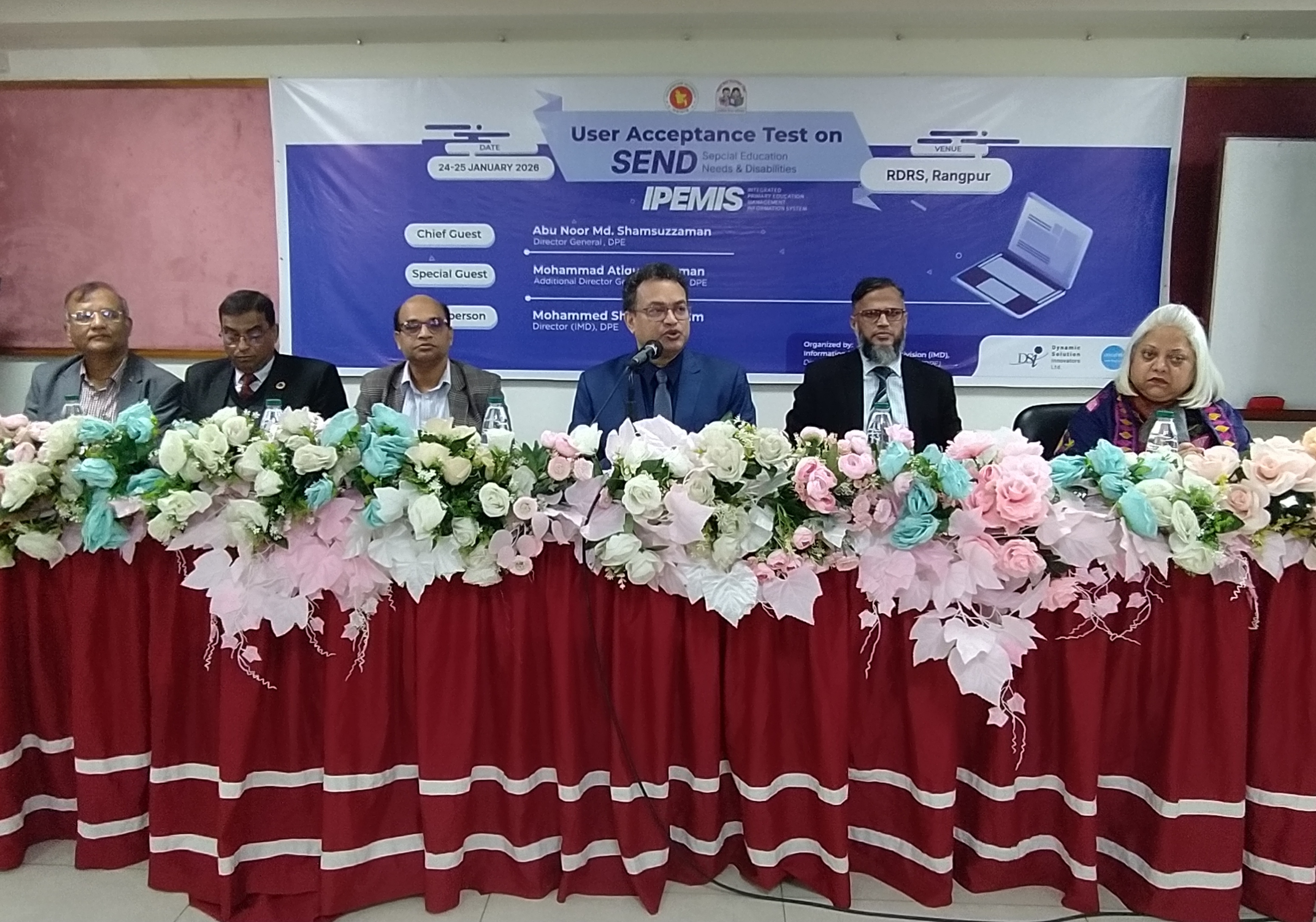 User Acceptance Test for SEND module of IPEMIS Programme, RDRS, Rangpur