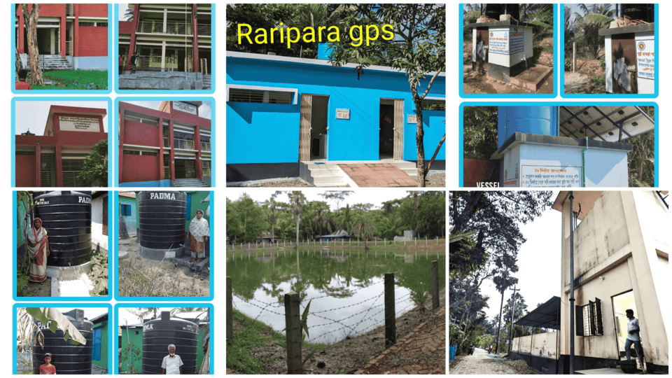 বিভিন্ন পানির সোর্স ও স্যানিটেশন ব্যবস্থা ।