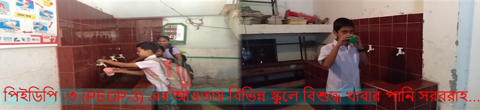 নরসিংদী সদর উজেলায় পিইডিপি -৩ (PEDP-3) এর আওতায় বিভিন্ন স: প্রা: বিদ্যা: সমূহে ওয়াশ বেসিনের মাধ্যমে বিশুদ্ধ খাবার পানি সরবরাহ প্রকল্প ।