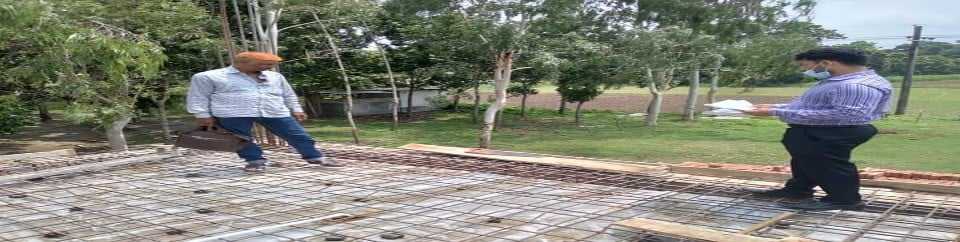 ওয়াশব্লকের ছাদ ঢালাই পর্যবেক্ষণ