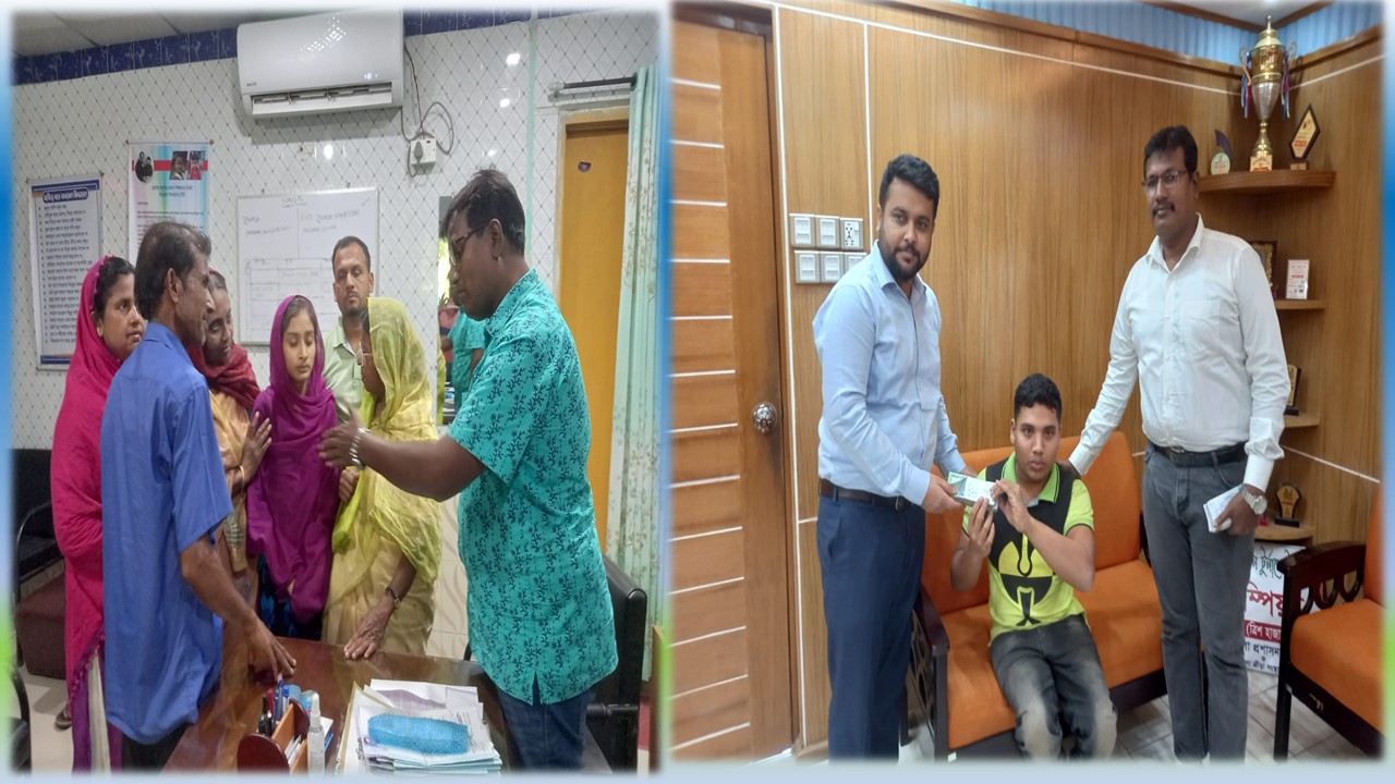 প্রতিবন্দী ভাতা বিতরণ