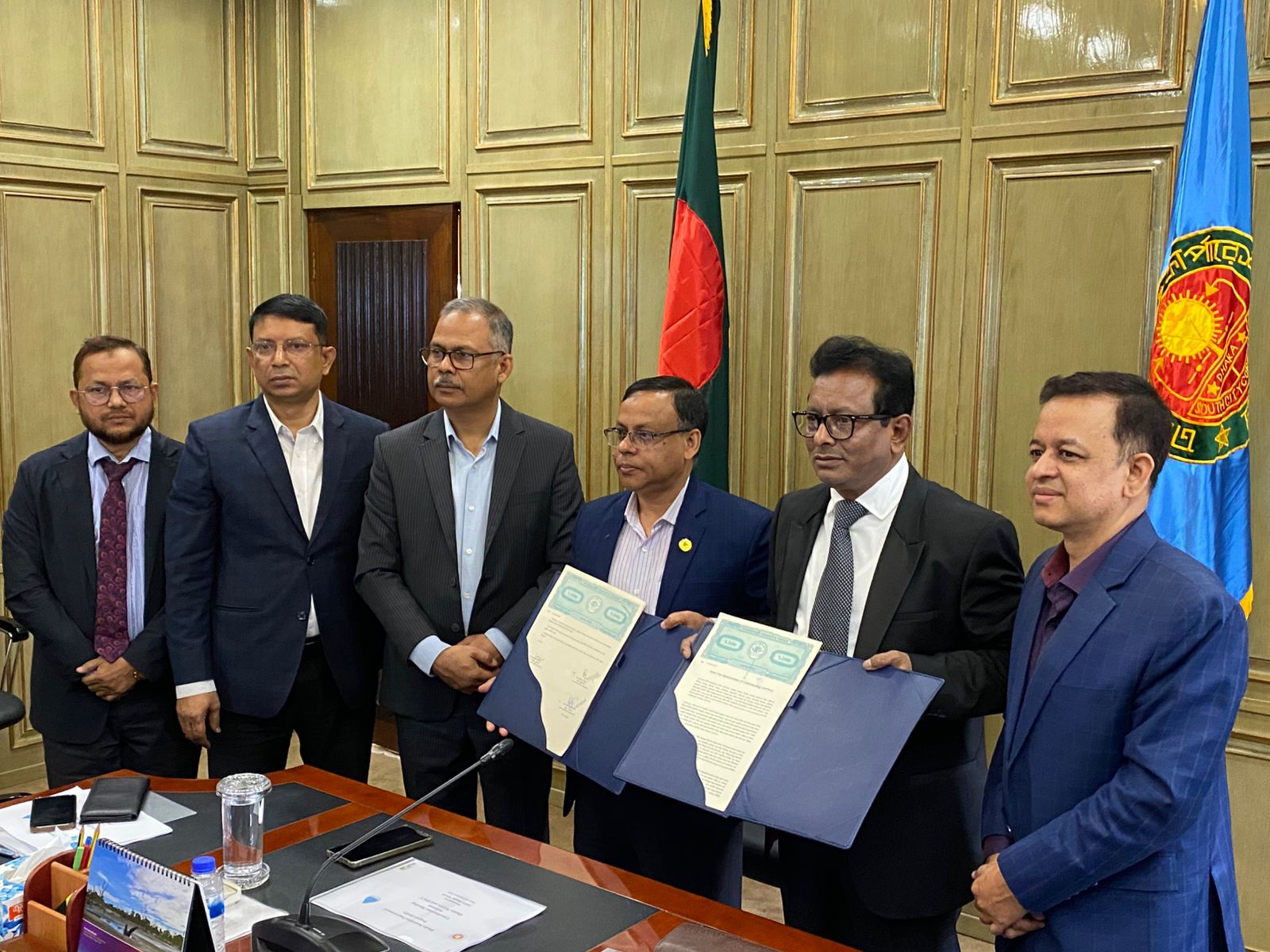 MoU Amendment Signing Ceremony on Road Cutting Related Issues under the Dhaka Sanitation Improvement Project (DSIP) between Dhaka South City Corporation (DSCC) and Dhaka Water Supply and Sewerage Authority (DWASA)