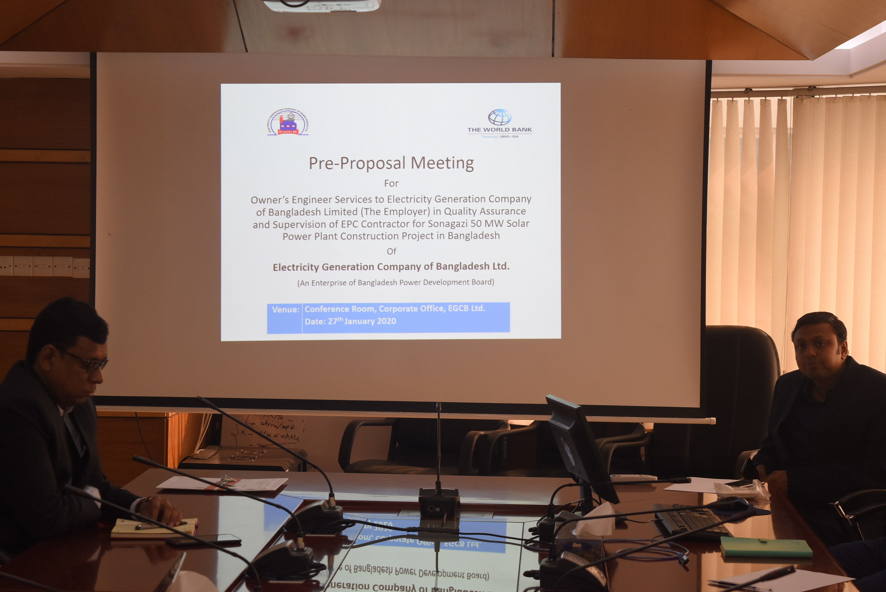 Pre-Proposal Meeting for Owner's Engineer Services held on 27-01-2020