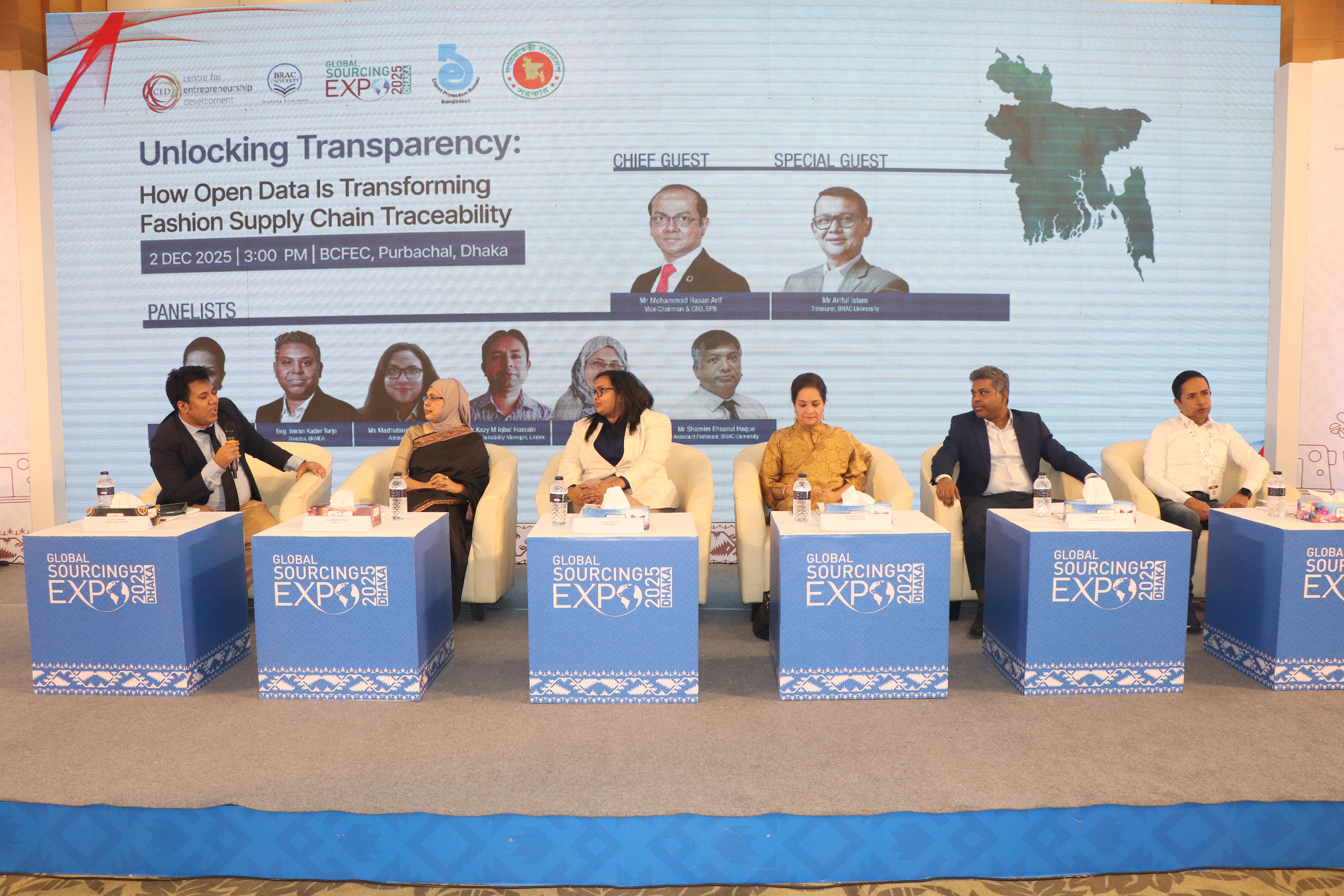Seminar on Unlocking Transparency How Open Data is Transforming Fashion Supply Chain Traceability at Global Sourcing Expo-2025, Dhaka