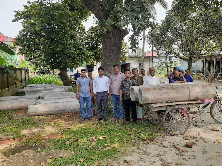 পানি নিষ্কাশনের জন্য ডায়া পাইপ স্থাপন