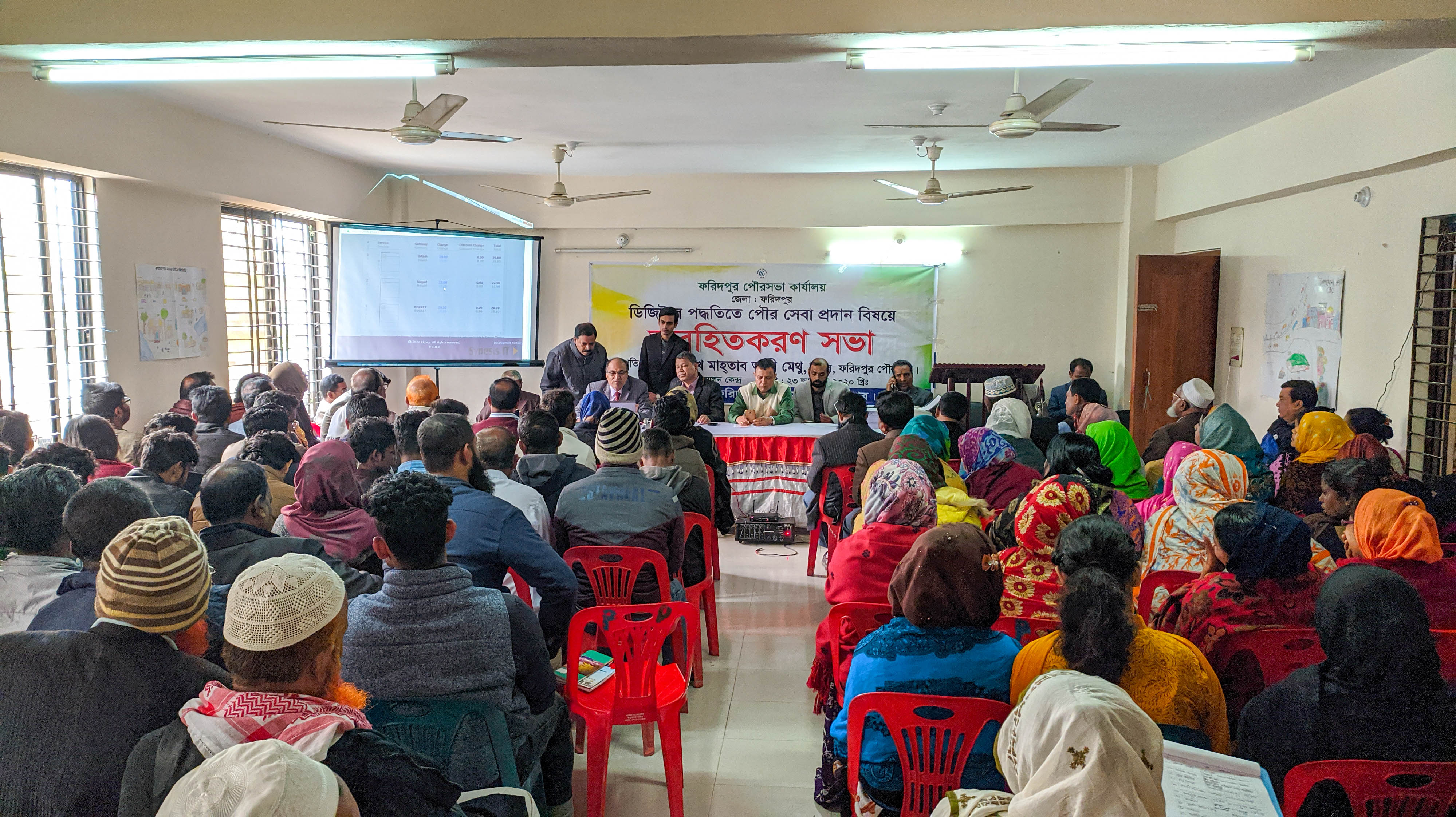 ডিজিটাল পদ্ধতিতে পৌর সেবা প্রদান বিষয়ে অবহিতকরণ সভা।