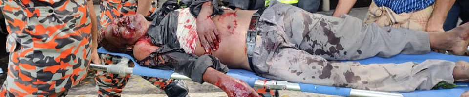 লাইন ঝিরি সড়ক দূর্ঘউটনায় উদ্ধার কার্য পরিচালনা