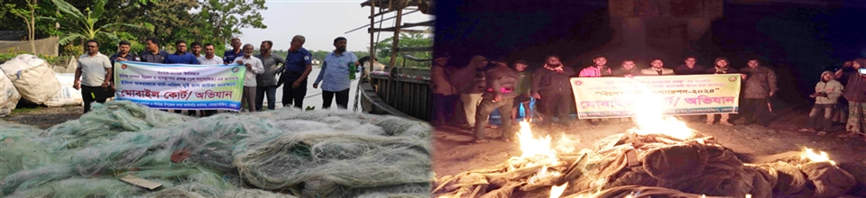 ইলিশ অভয়াশ্রমে জাটকা সংরক্ষণে মোবাইল কোর্ট পরিচালনা