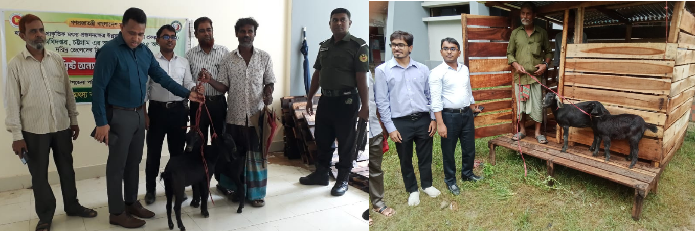 হালদা নদীর প্রাকৃতিক মৎস্য প্রজননক্ষেত্র উন্নয়ন ও ব্যবস্থাপনা প্রকল্পের আওতায় এআইজি উপকরণ বিতরণ