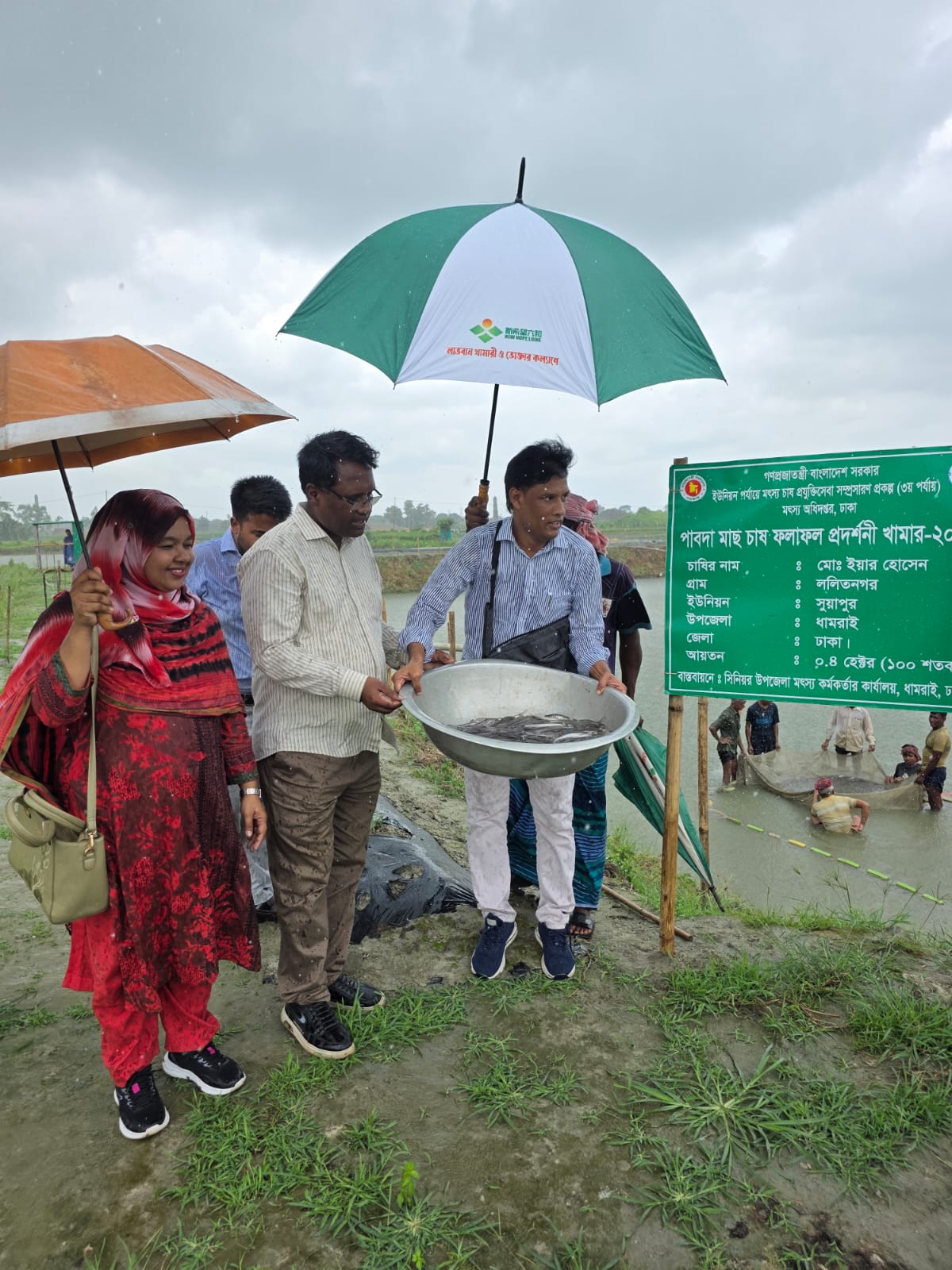প্রদর্শনী পুকুর পরিদর্শন