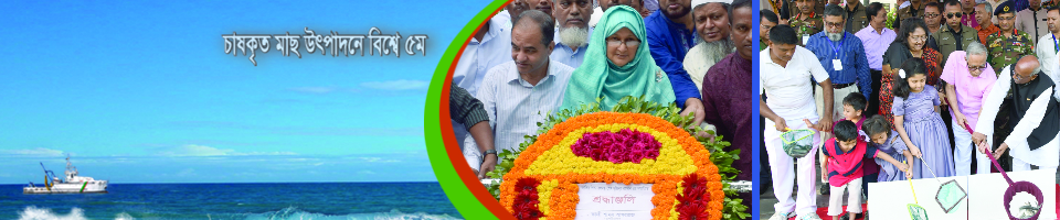 সম্মানিত ডিজি মহোদয় কর্তৃক জাতির জনক বঙ্গবন্ধু শেখ মুজিবুর রহমান এর সমাধিতে শ্রদ্ধাঞ্জলি ও মহামান্য রাষ্ট্রপতি মোঃ আব্দুল হামিদ এবং মাননীয় মৎস্য ও প্রাণিসম্পদ প্রতিমন্ত্রী কর্তৃক পোনামাছ অবমুক্তি