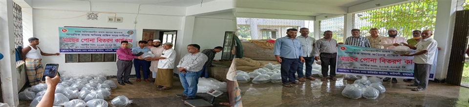 বন্যায় ক্ষতিগ্রস্ত চাষীদের মাঝে পোনা বিতরণ ২০২৪