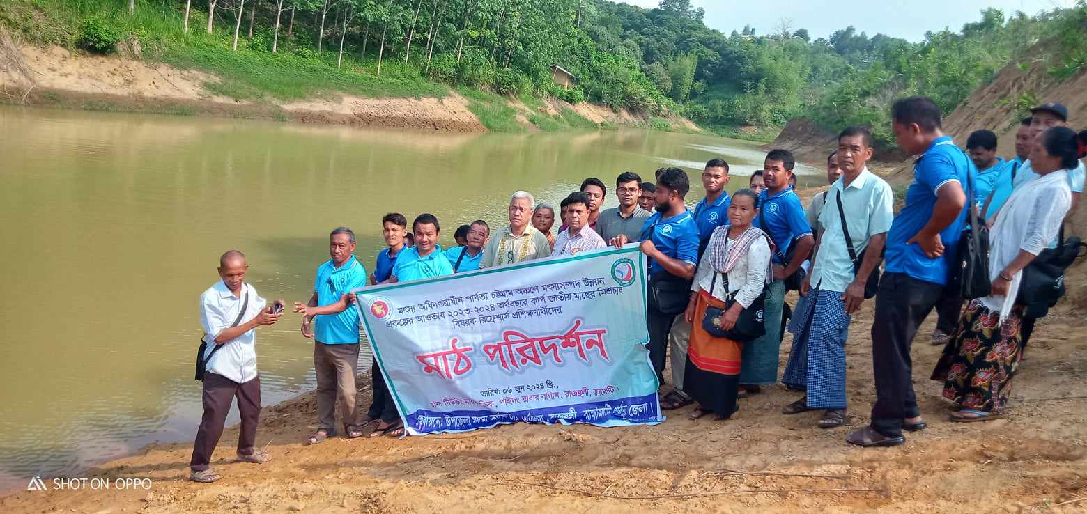 প্রশিক্ষণার্থীদের মাঠ পরিদর্শন।