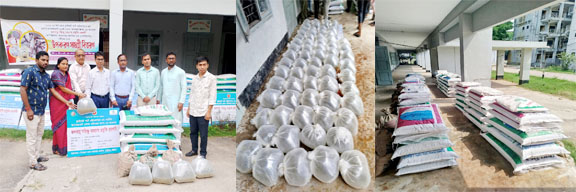 প্রদর্শনীর উপকরণ বিতরণ (ক্লাইমেট প্রকল্প)