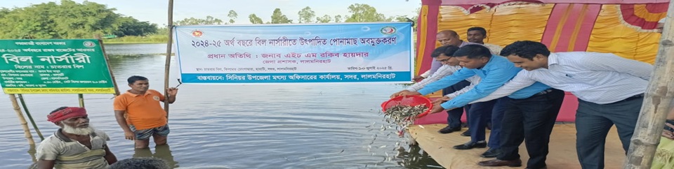 বিলে পোনা অবমুক্তকরণ
