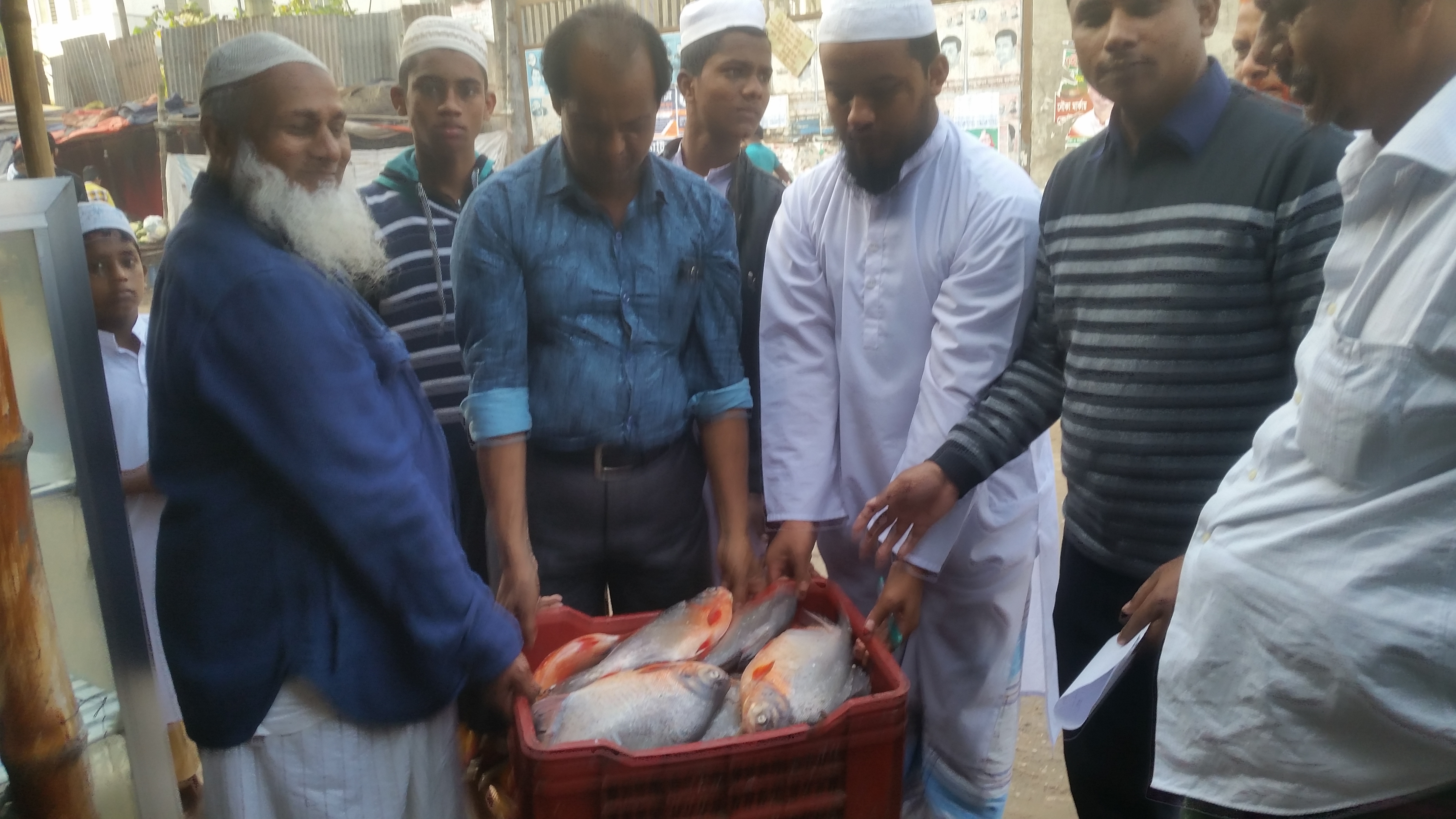 এতিম খানায় জাটকা ইলিশ বিতরণ