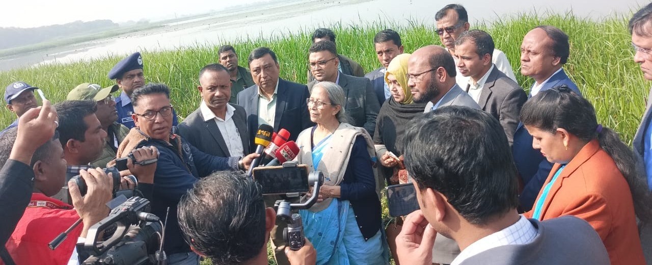 মৎস্য ও প্রাণিসম্পদ উপদেষ্টার বাইক্কা বিল পরিদর্শন।