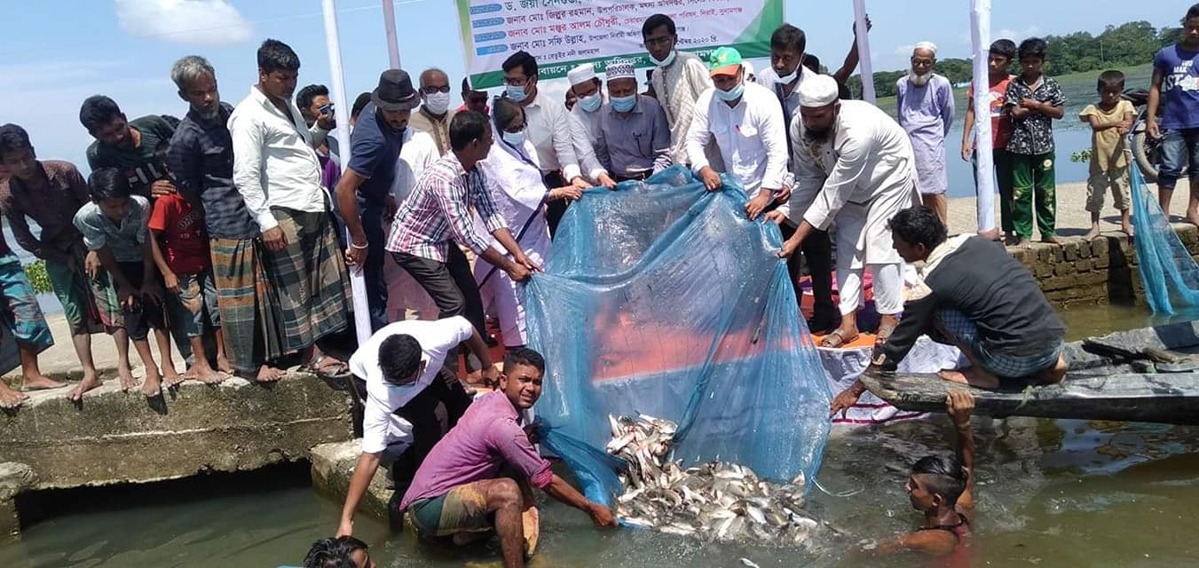 মৎস্য অধিদপ্তরের রাজস্ব খাতের আওতায় বাস্তবায়িত পোনা অবমুক্তকরণ কার্যক্রম