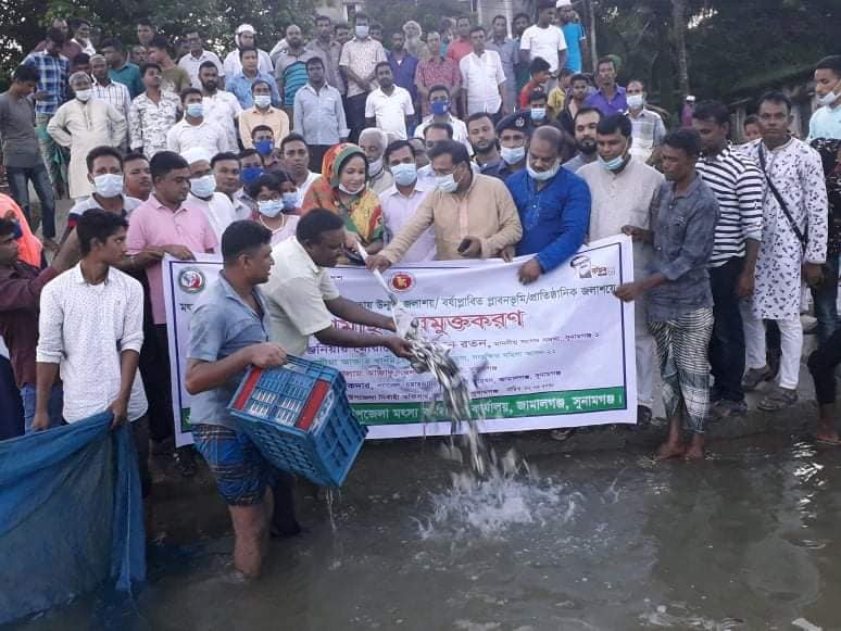মৎস্য অধিদপ্তরের রাজস্ব খাতের আওতায় বাস্তবায়িত পোনা অবমুক্তকরণ কার্যক্রম