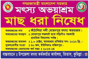 মোসাম্মৎ নাজমা আক্তার, উপজেলা মৎস্য কর্মকর্তা, তিতাস, কুমিল্লা।