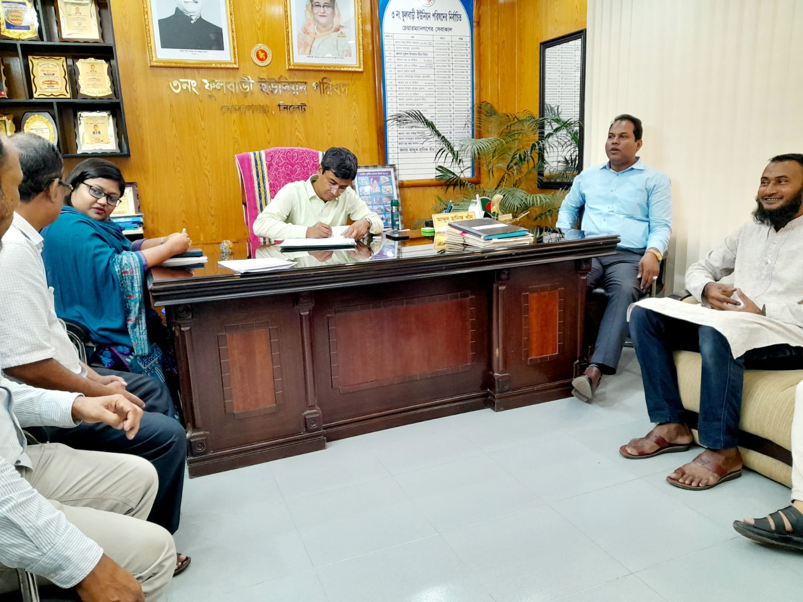 সিলেট জেলা স্থানীয় সরকার বিভাগের উপ পরিচালক (ভারপ্রাপ্ত) সুযোগ্য হোসাইন মো. আল- জোনায়েদ মহোদয় ফুলবাড়ী ইউনিয়ন পরিষদে পরির্দশন