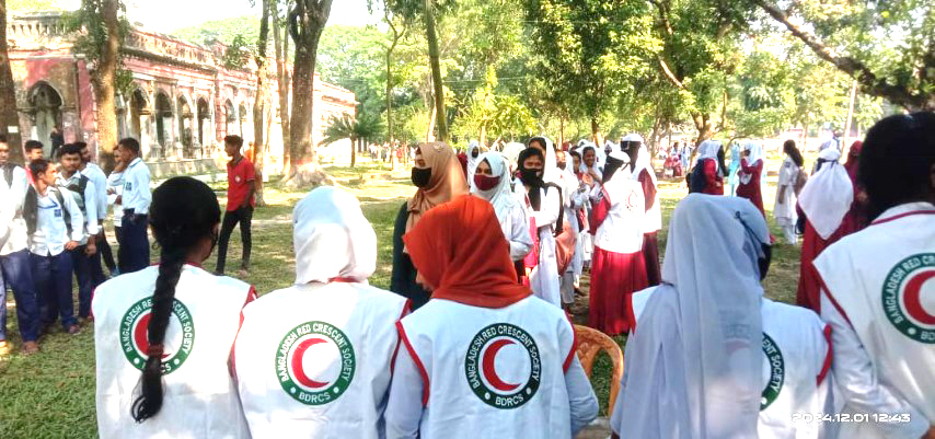 যুব রেড ক্রিসেন্ট, গৌরীপুর সরকারি কলেজ ইউনিট এর উদ্যোগে বিনামূল্যে রক্তের গ্রুপ নির্ণয় কার্যক্রম