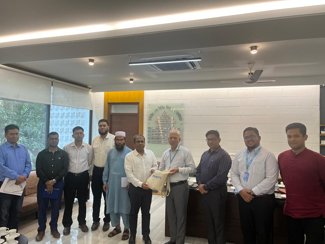 এইচবিআরআই ও UNOPS এর মধ্যে যৌথ কার্যক্রম সংক্রান্ত আলোচনা সভা