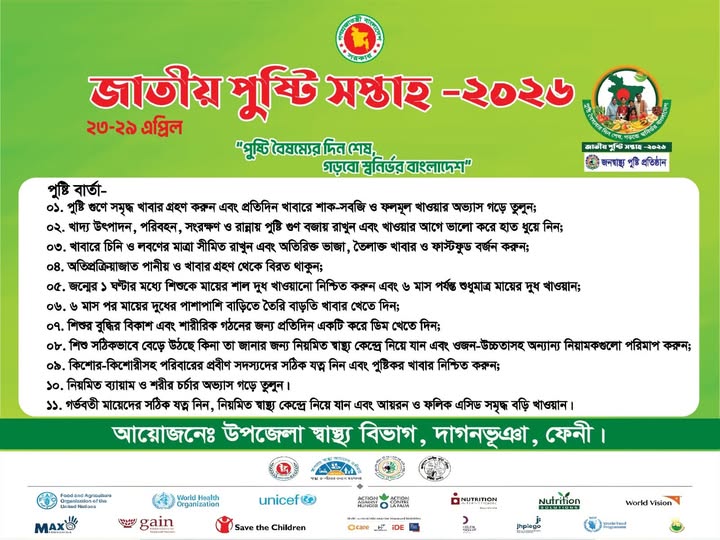 জাতীয় পুষ্টি সপ্তাহ - ২০২৬