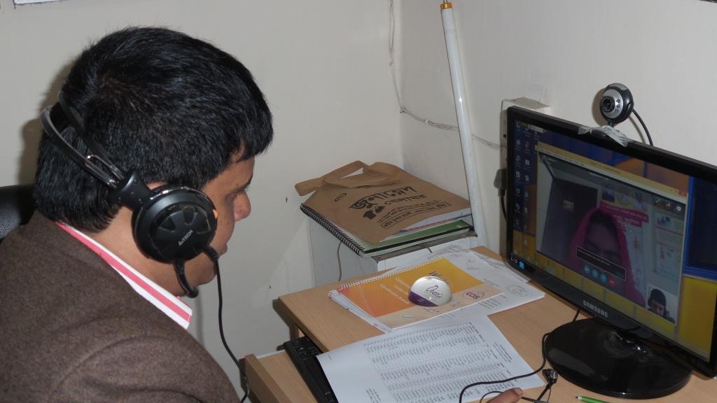 ডাঃ মোহাম্মদ জালাল হোসেন, উপজেলা স্বাস্থ্য ও পঃ পঃ কর্মকর্তা মহোদয় স্কাইপির মাধ্যমে সিএইচসিপদের সাথে ভিডিও কনফারেন্স এর ছবি