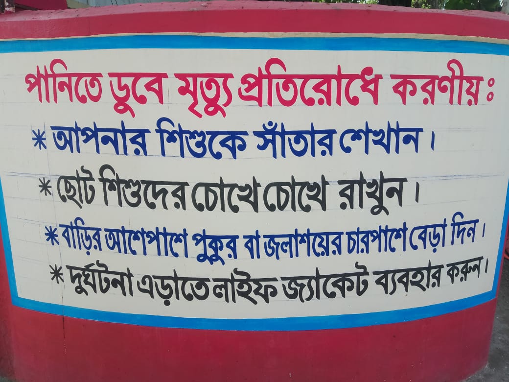 স্বাস্থ্য বার্তা সহ সীমানা প্রাচীর