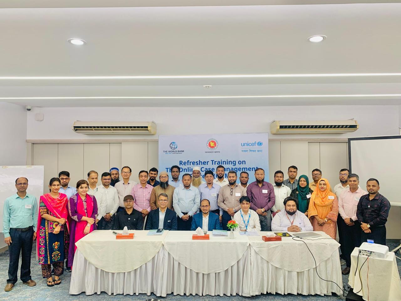 UNICEF organized a training on the Online Case Management System (OCMS), including CPIMS+ from 28–30 April 2026 at BRAC CDM, Savar, Dhaka for the DSS officials.