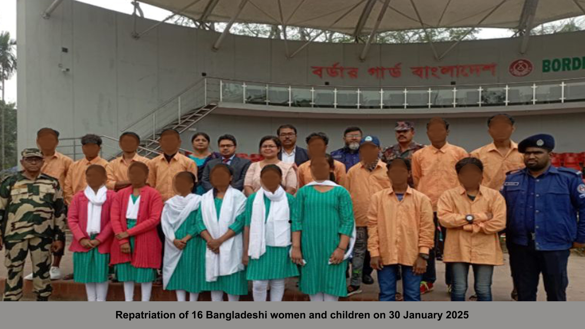 Repatriation of 21 Bangladeshi women and children on 30 January 2025