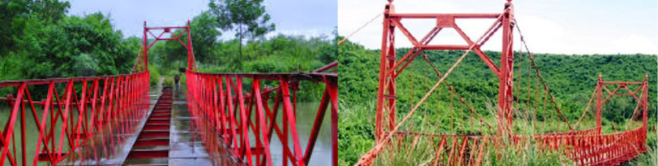 লোভাছড়া চা বাগান ঝুলন্ত ব্রীজ।