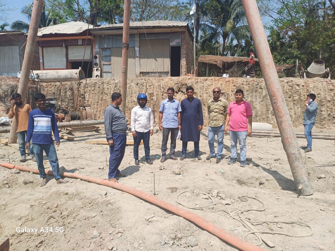 ব্রীজের লে-আউট প্রদান।