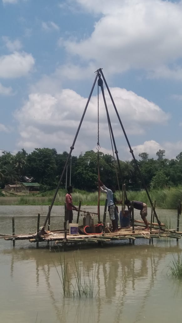 Soil Test For Baira Ghat Bridge .