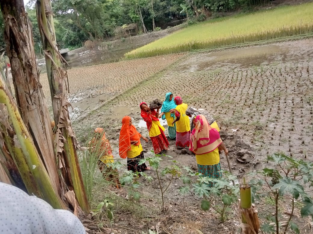 LCS মহিলাকর্মী দ্বারা রাস্তা সংস্কার