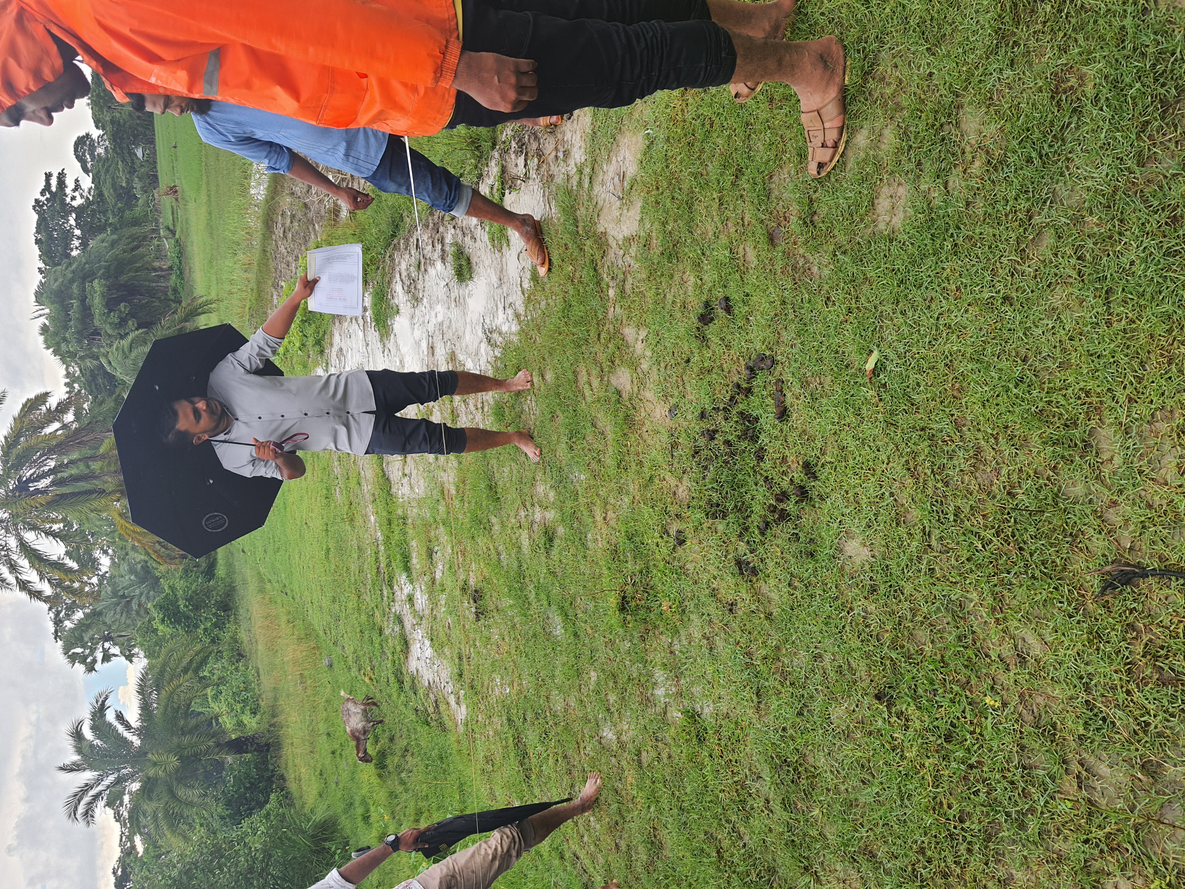 CRRIP প্রকল্পের অধীন মাটির রাস্তার পরিমাপ গ্রহণ