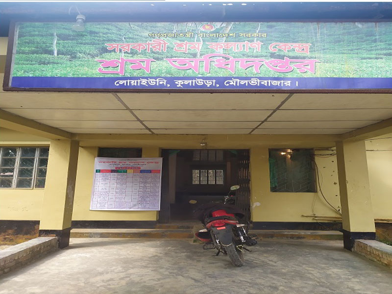 লোহাইউনি সরকারী শ্রম কল্যাণ কেন্দ্রের সম্মুখভাগ 