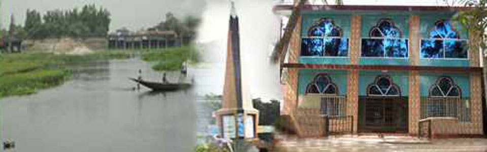 উপজেলা পরিষদ মসজিদ, ভায়নামোড় শহীদ স্মৃতি সৌধ ও নবগঙ্গা নদী