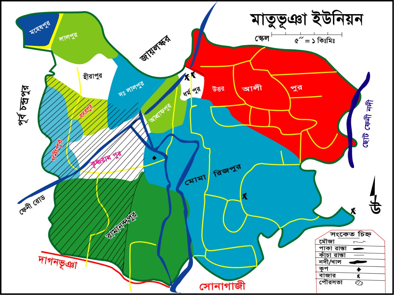 মাতুভূঞা ইউনিয়ন মানচিত্র