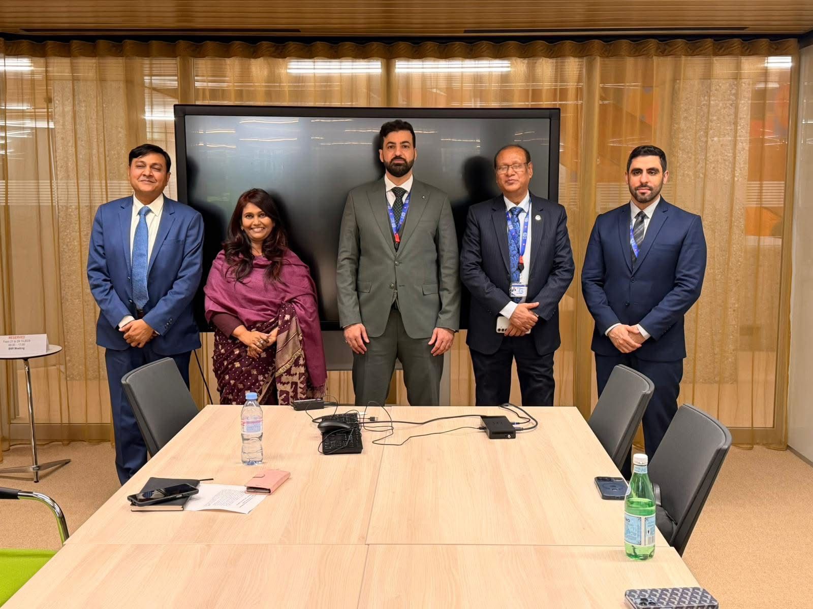 Dr. Md. Sanwar Jahan Bhuiyan, Secretary, Ministry of Labour and Employment called on the Deputy Minister for International Cooperation of the Kingdom of Saudi Arabia H.E. Dr. Tariq AlHamad at the sidelines of 355th ILO Governing Body Session in Geneva today. Bangladesh Permanent Representative to the UN Offices in Geneva Ambassador Nahida Sobhan also took part in the meeting. Issues of mutual interests were discussed in the meeting.