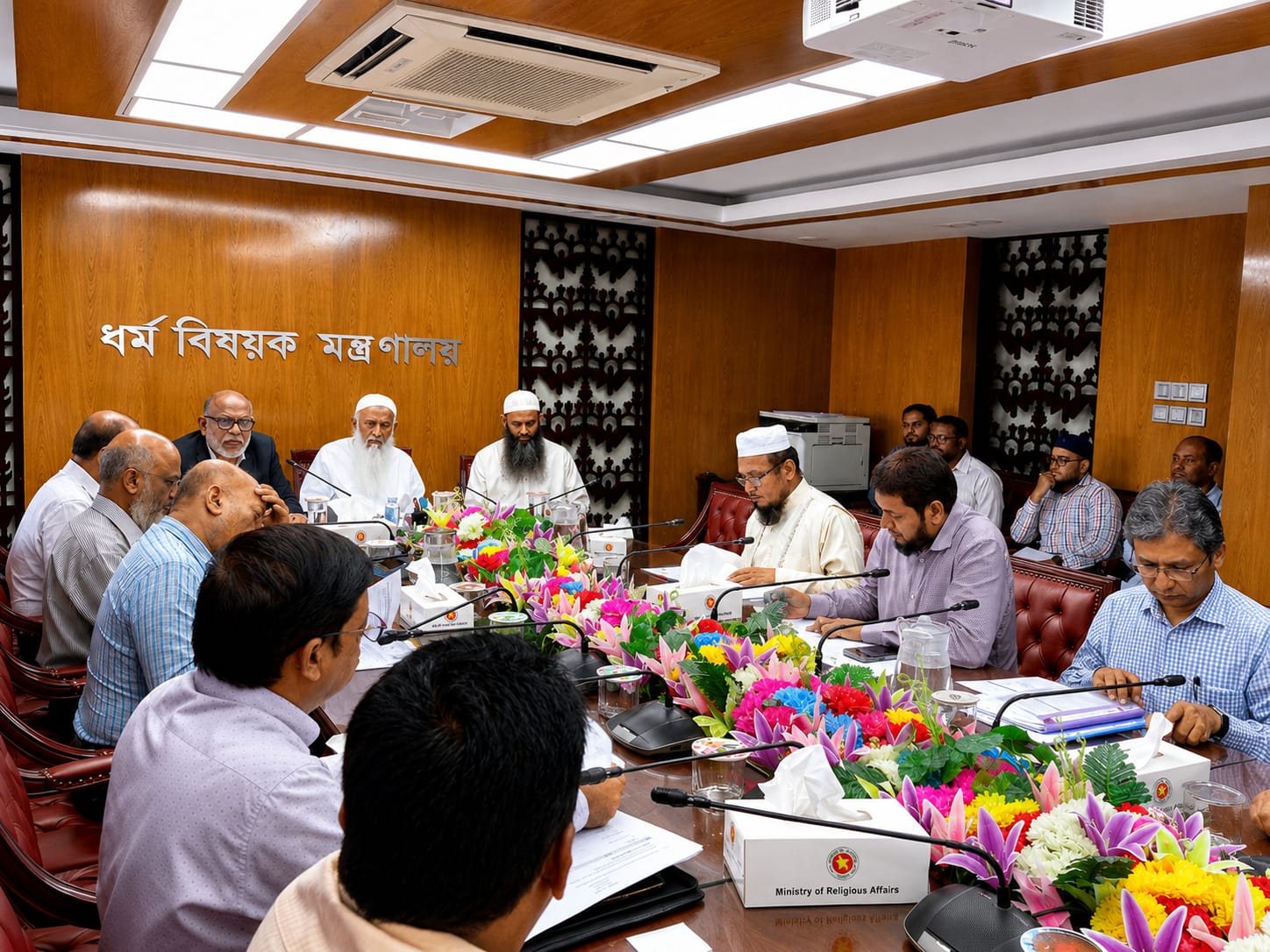 ধর্ম বিষয়ক মন্ত্রণালয়ের সভাকক্ষে এ মন্ত্রণালয়ের ২০২৬-২৭ অর্থবছরের বার্ষিক উন্নয়ন কর্মসূচিভুক্ত প্রকল্পসমূহের জুলাই/২০২৬ মাসের অগ্রগতি পর্যালোচনা সভা অনুষ্ঠিত হয়।